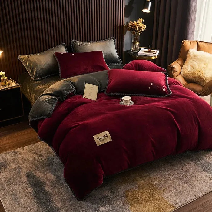 Capa de Edredom de Veludo
