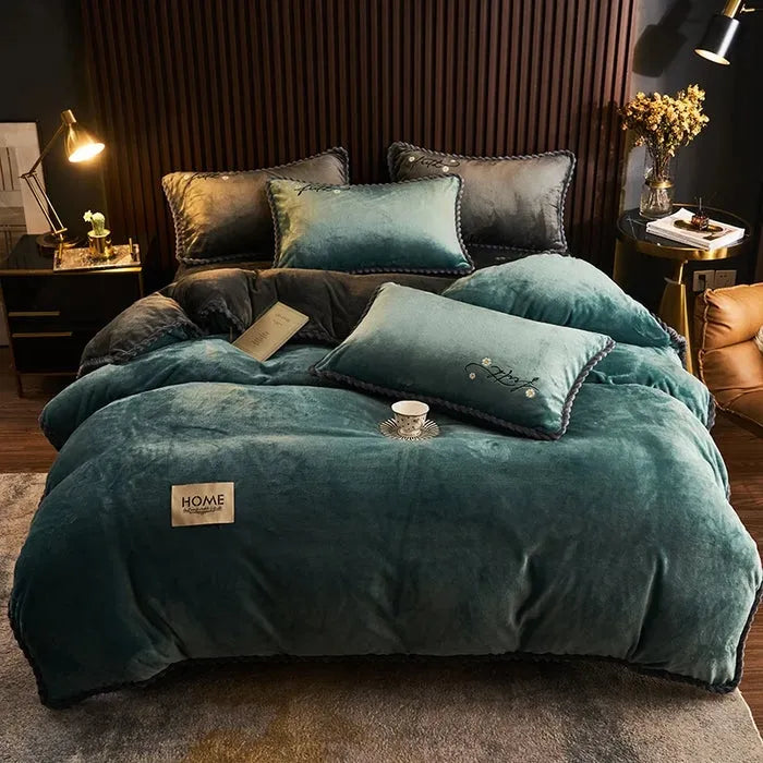 Capa de Edredom de Veludo