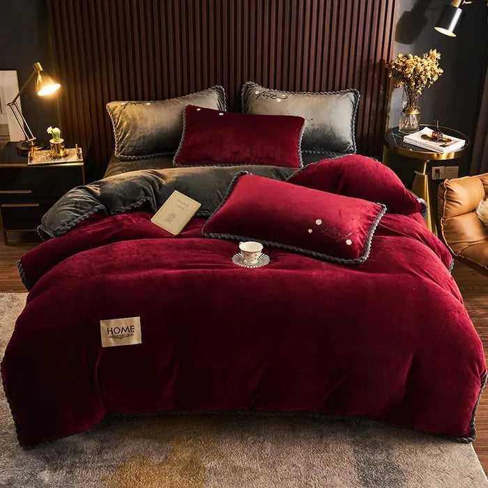 Capa de Edredom de Veludo