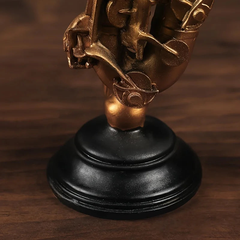Escultura de Violino e Saxofone de Resina