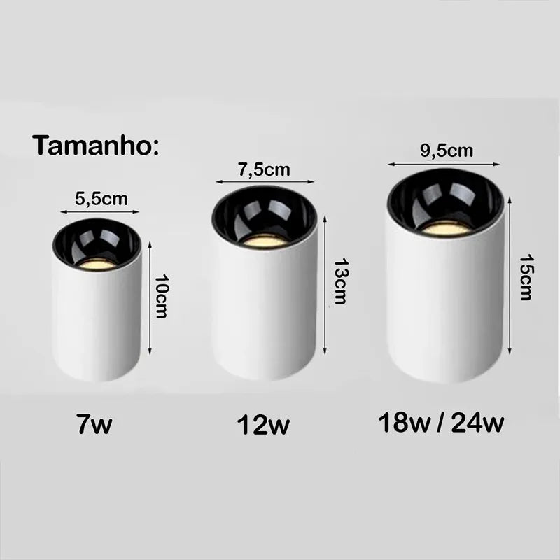 Luminária Redonda de Teto Branca