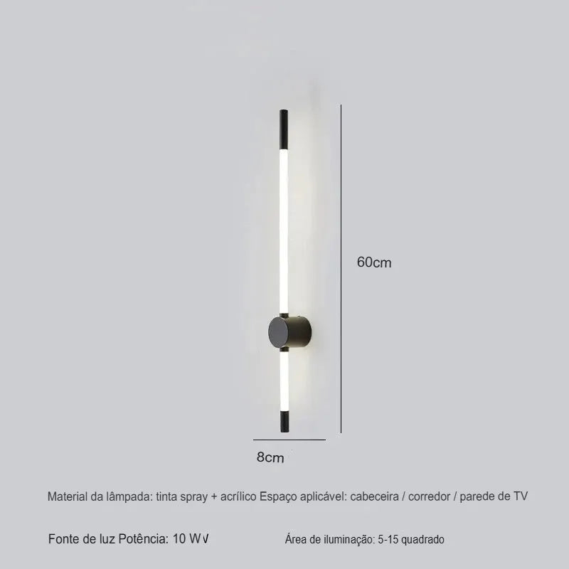 Luminária de Parede Minimalista de Led
