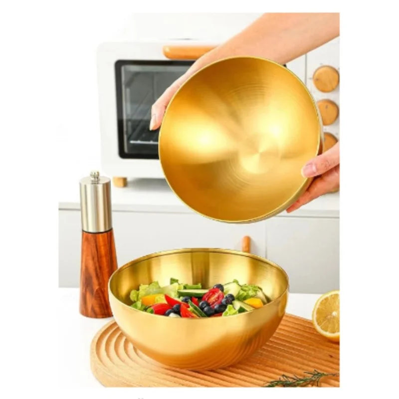 Tigela Dourada de Inox