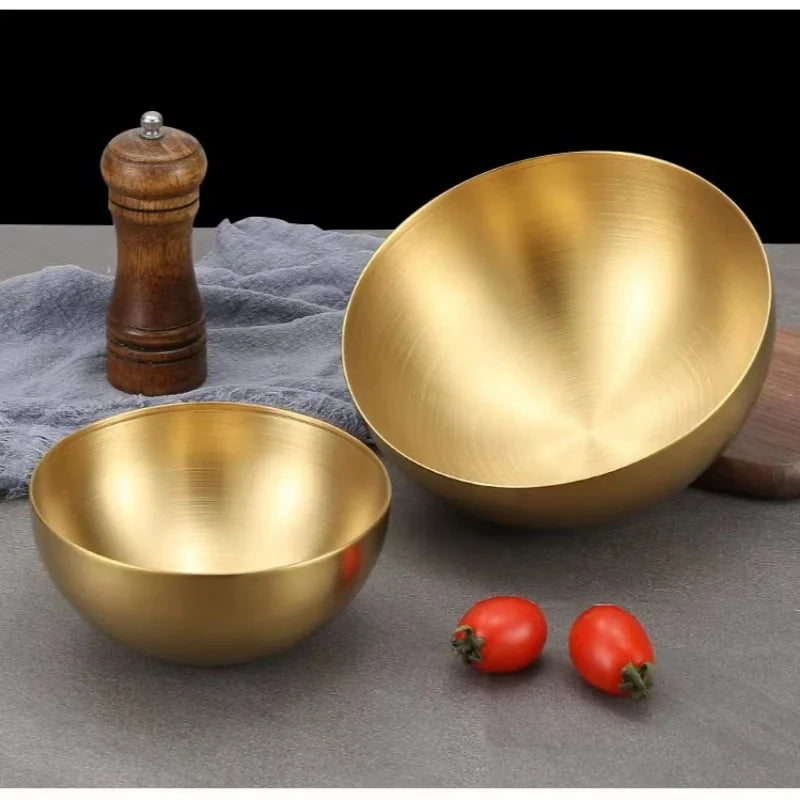 Tigela Dourada de Inox