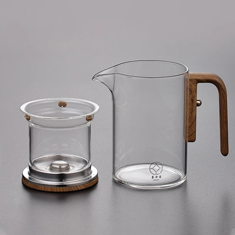 Bule de Chá Transparente com Filtro