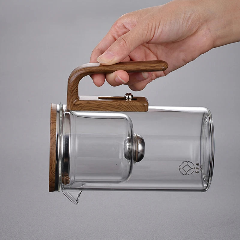 Bule de Chá Transparente com Filtro