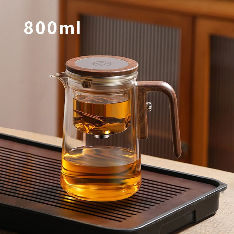 Bule de Chá Transparente com Filtro