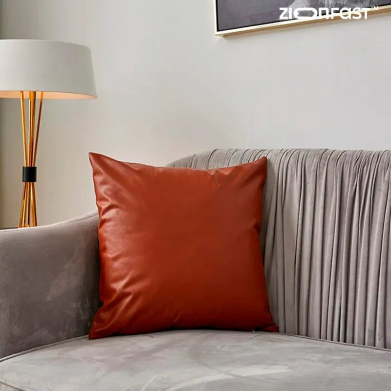 Capa de Almofada de Couro Impermeável