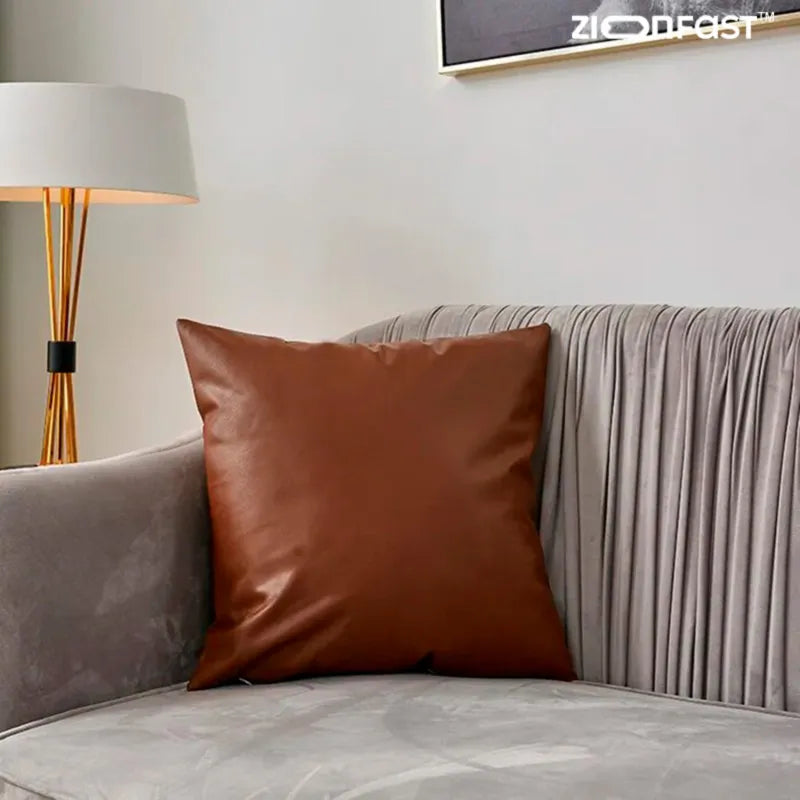 Capa de Almofada de Couro Impermeável