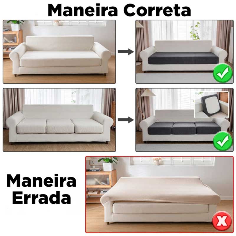Capa de Sofá Elástica Impermeável