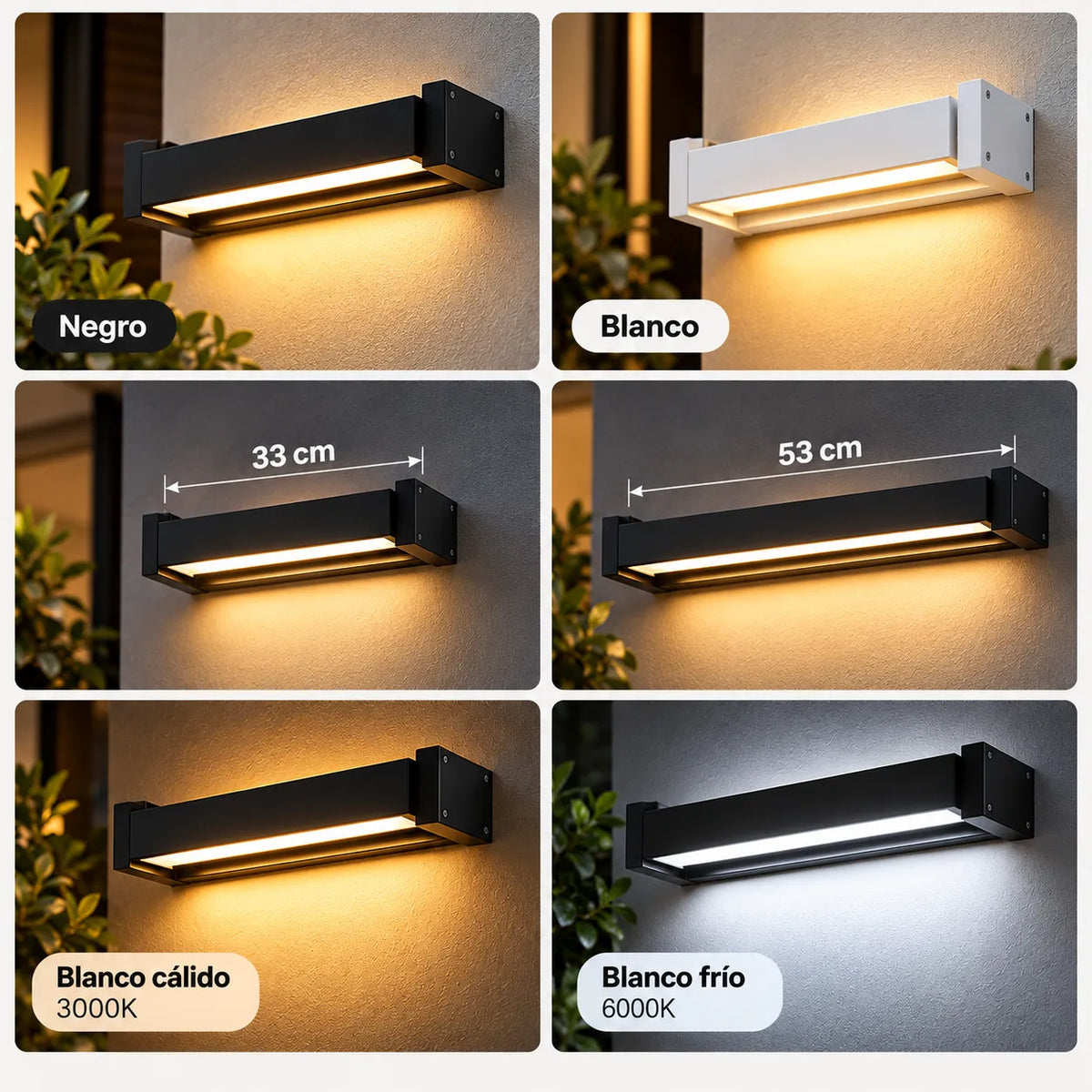 Aplique LED Exterior Lineal Giratorio IP65