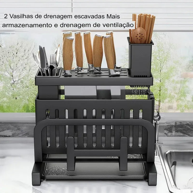 Escorredor de Louça Porta Talheres e Facas