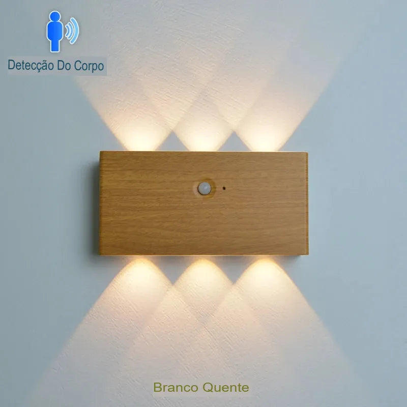 Luminária Arandela com Sensor de Movimento Marrom