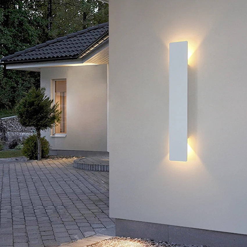Luminária Arandela Led para Parede Externa Branco 41cm