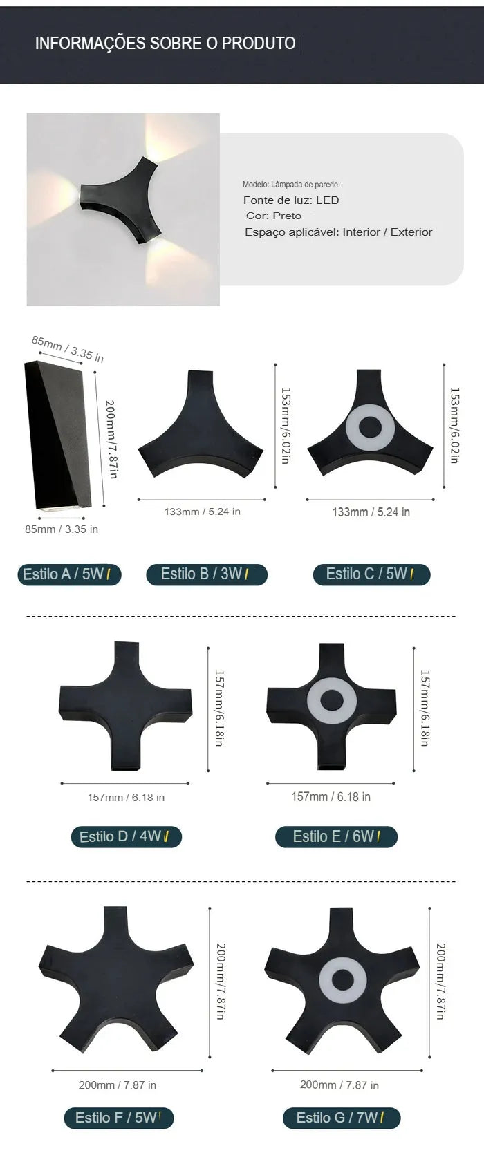 Luminária de Parede