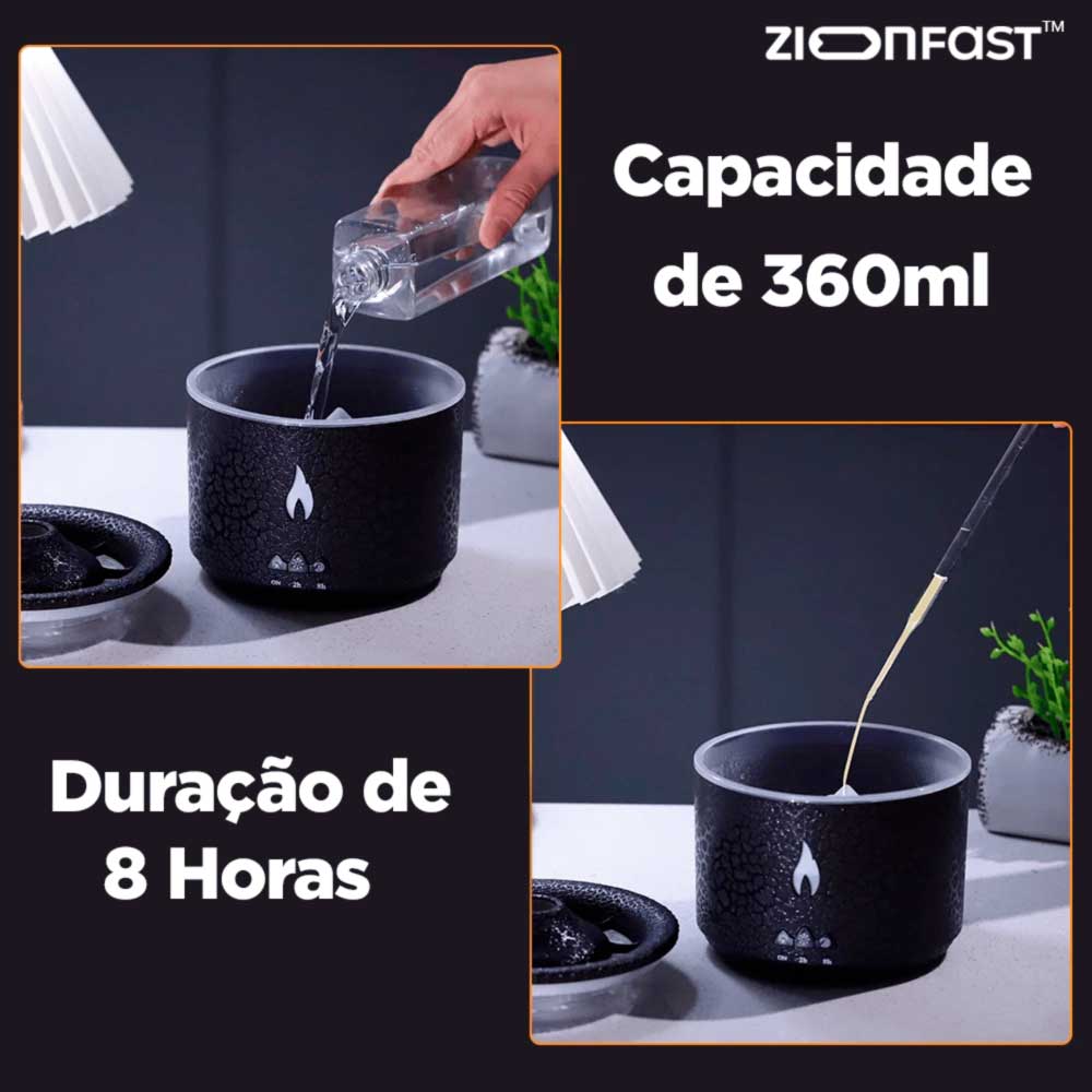 Umidificador de Ar Vulcânico