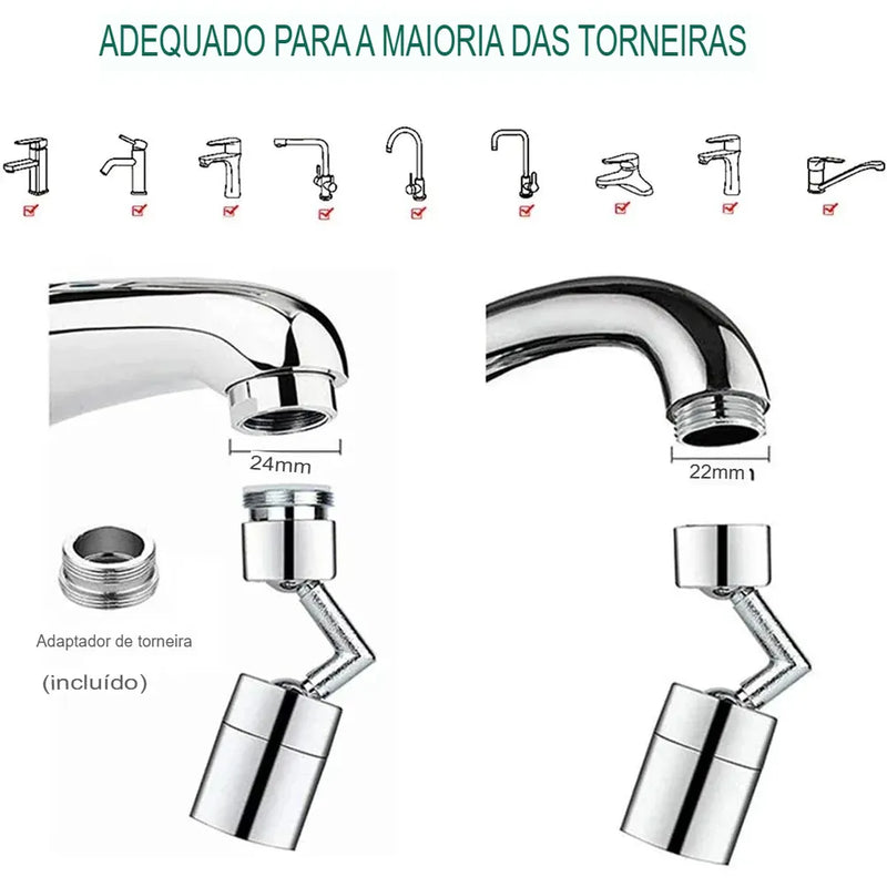 Adaptador de Torneira Universal Rotativa