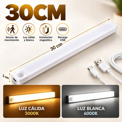 Luz LED Magnética Recargable con Sensor de Movimiento