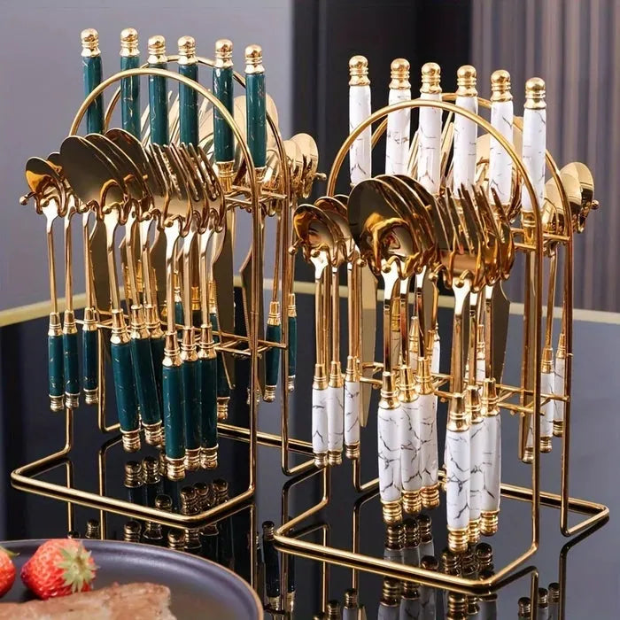 Conjunto de Talheres de Luxo de Aço Inoxidável