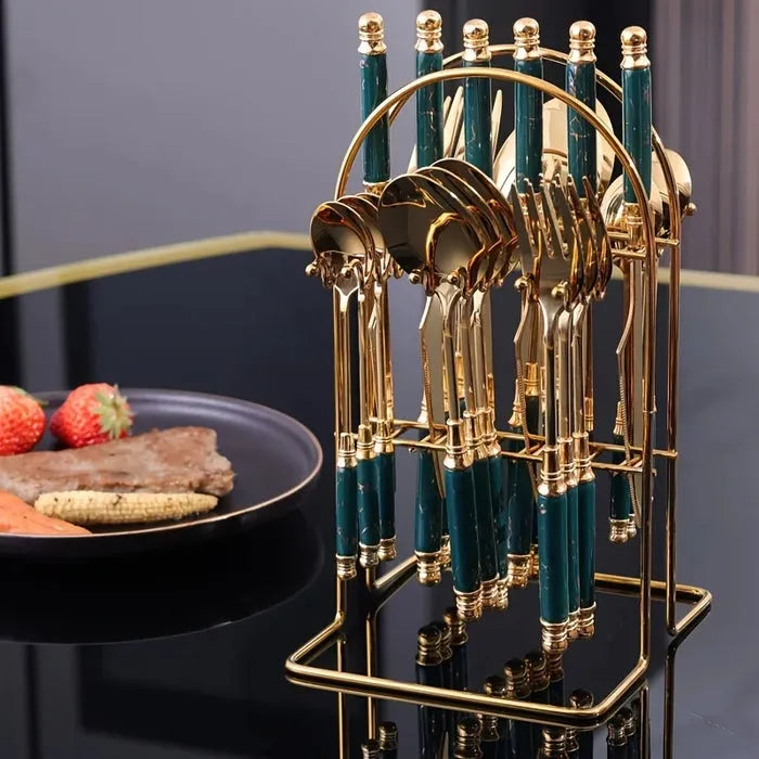 Conjunto de Talheres de Luxo de Aço Inoxidável