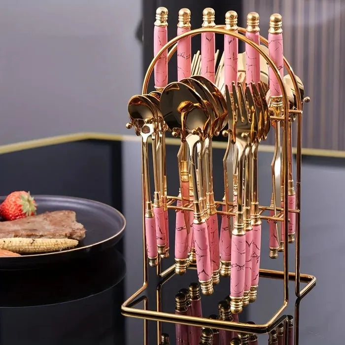 Conjunto de Talheres de Luxo de Aço Inoxidável