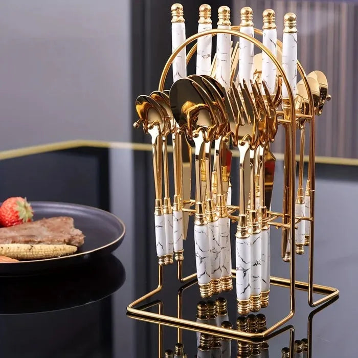 Conjunto de Talheres de Luxo de Aço Inoxidável