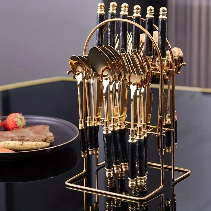 Conjunto de Talheres de Luxo de Aço Inoxidável