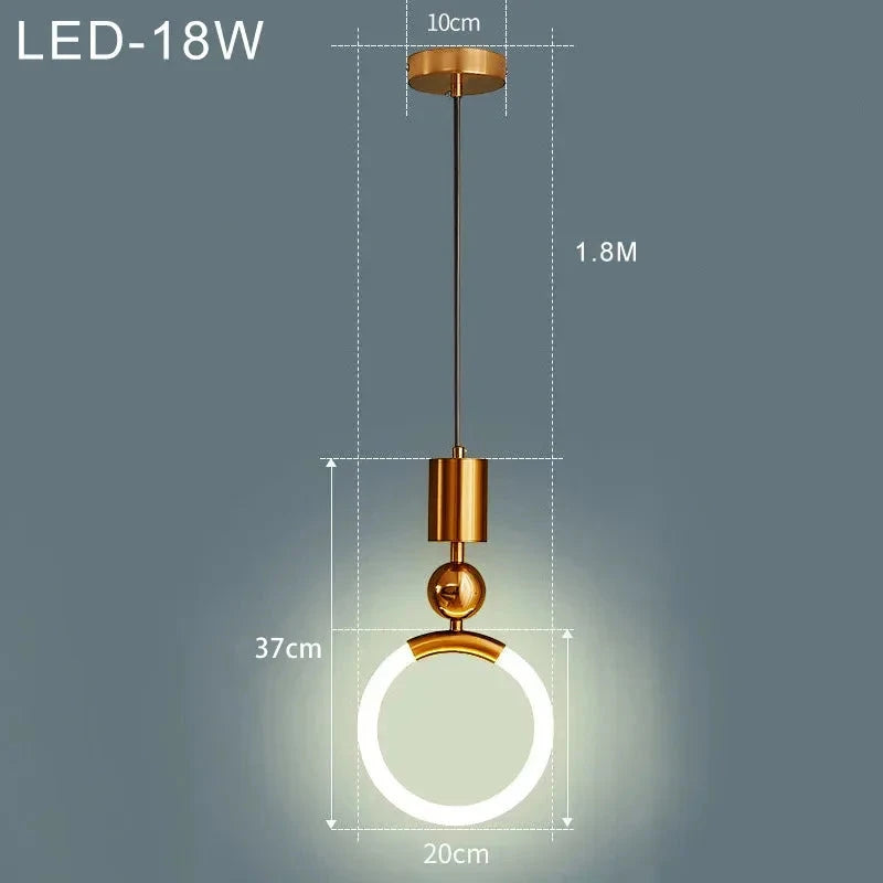 Lâmpada Pendente Circular Moderna