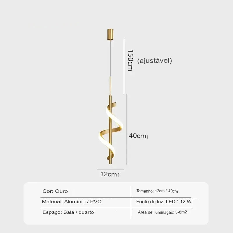 Lâmpada Pendente de Led 