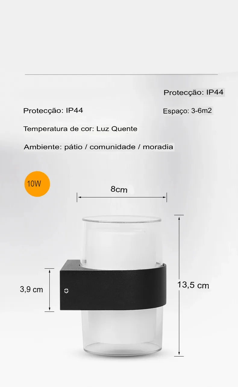 Luminária Arandela de Led Moderna 