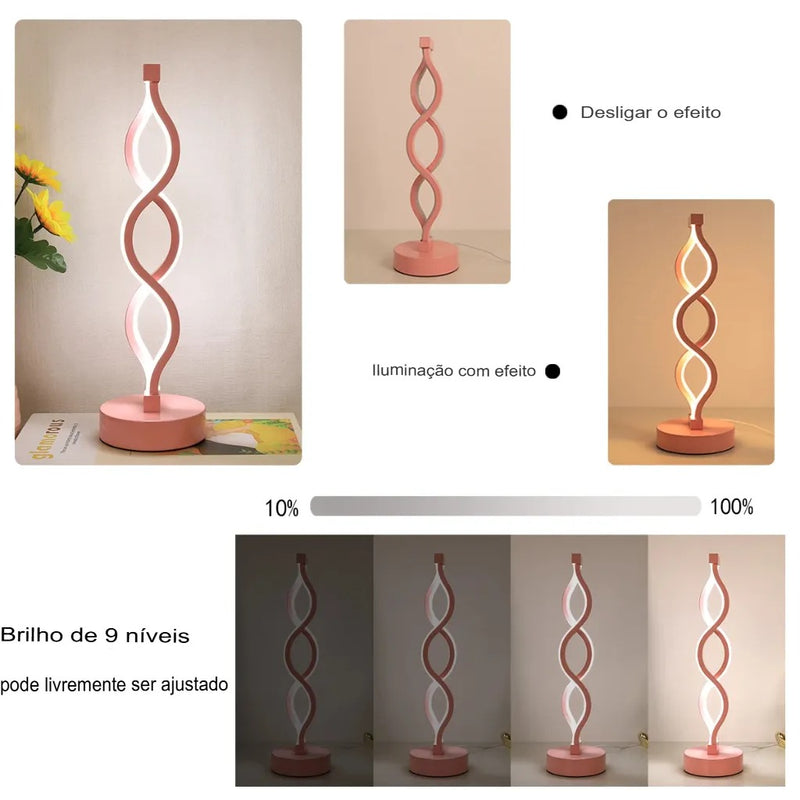 Luminária Led Espiral Moderna