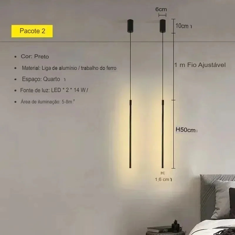 Luminária de Led Pendente Moderna