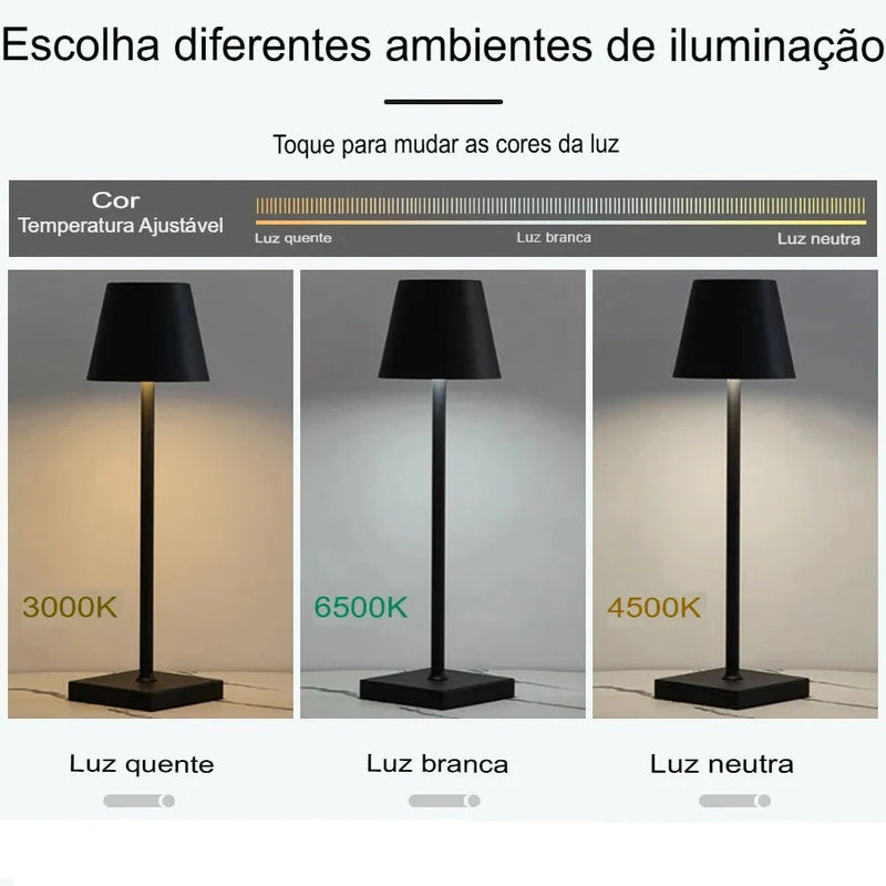 Luminária de Mesa de Led  Moderna 