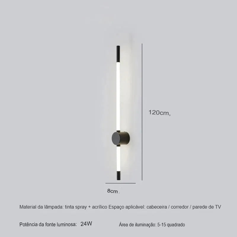 Luminária de Parede Minimalista de Led 
