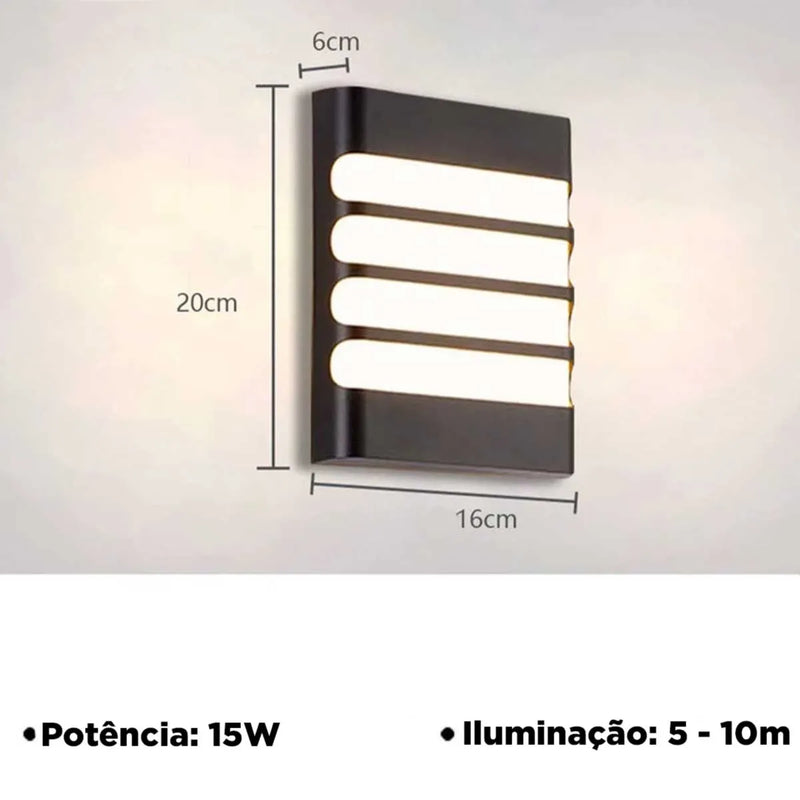 Luminária de Parede Moderna  Impermeável 