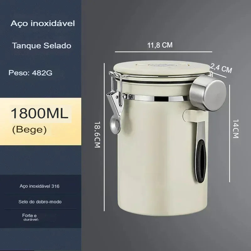 Potes de Armazenamento de Inox