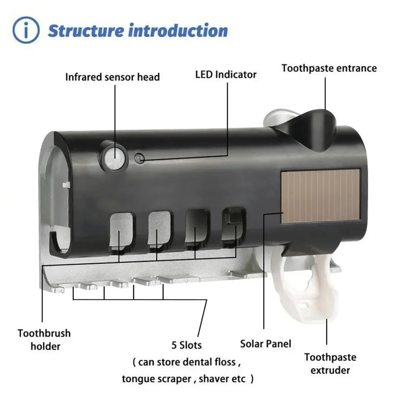 Suporte de Escovas de Dente e Esterilizador - Zion™