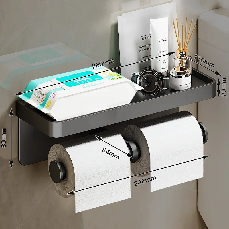 Suporte de Papel Higiênico de Alumínio 