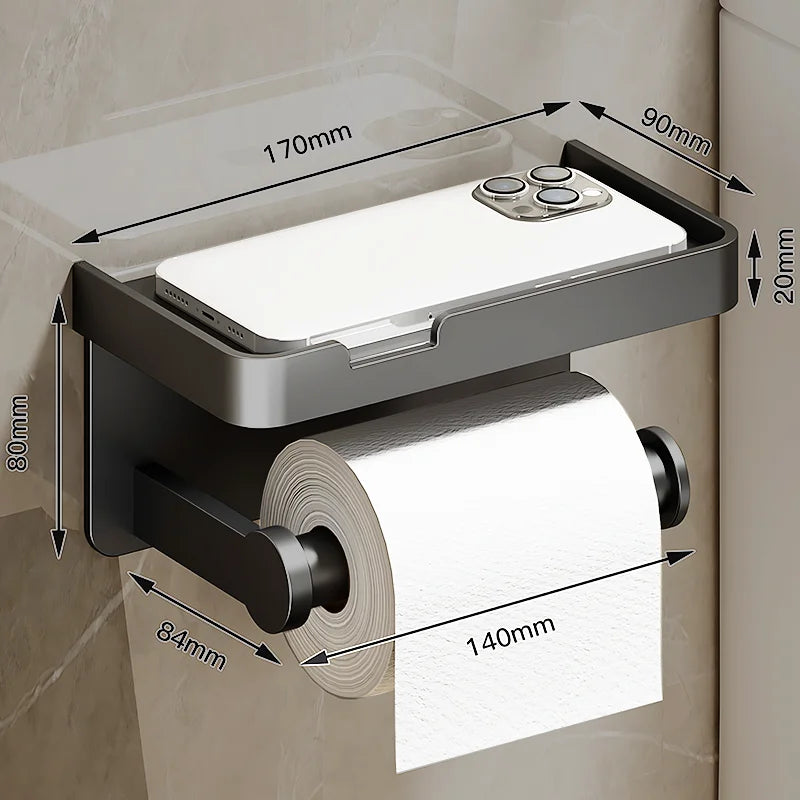 Suporte de Papel Higiênico de Alumínio 