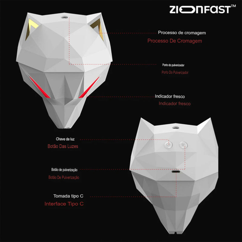 Umidificador Wolf LED - Zion™ - Zion Fast 