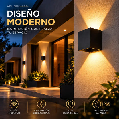 Aplique LED Cubo Moderno IP65