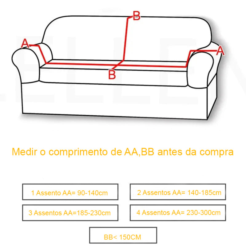 Capa de Sofá de Veludo