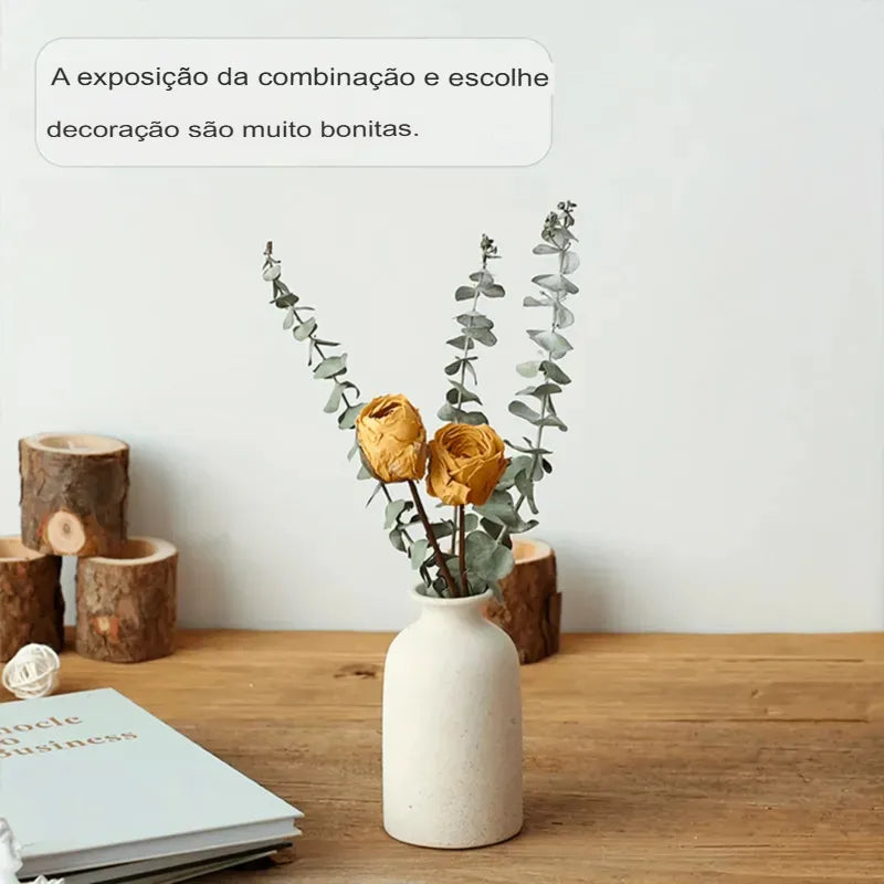 Conjunto 3 Vasos Modernos de Cerâmica