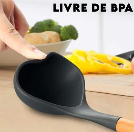 Kit Jogo 12 Peças Utensílios de Silicone 