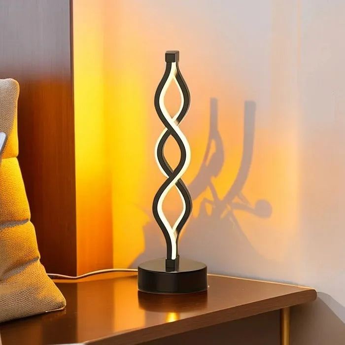 luminaria de mesa led preto