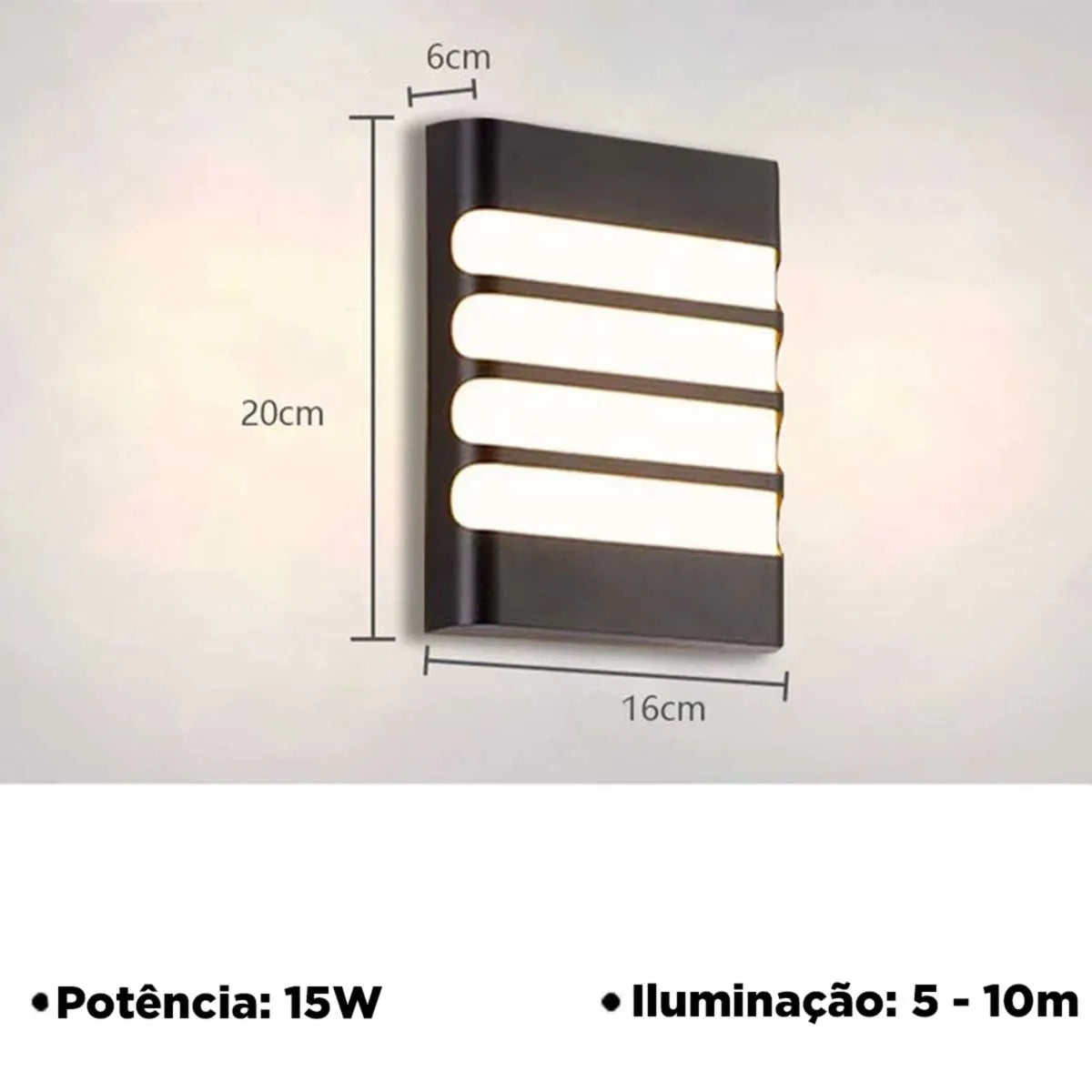 Luminária de Parede Impermeável 
