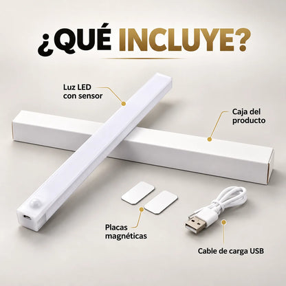 Luz LED Magnética Recargable con Sensor de Movimiento